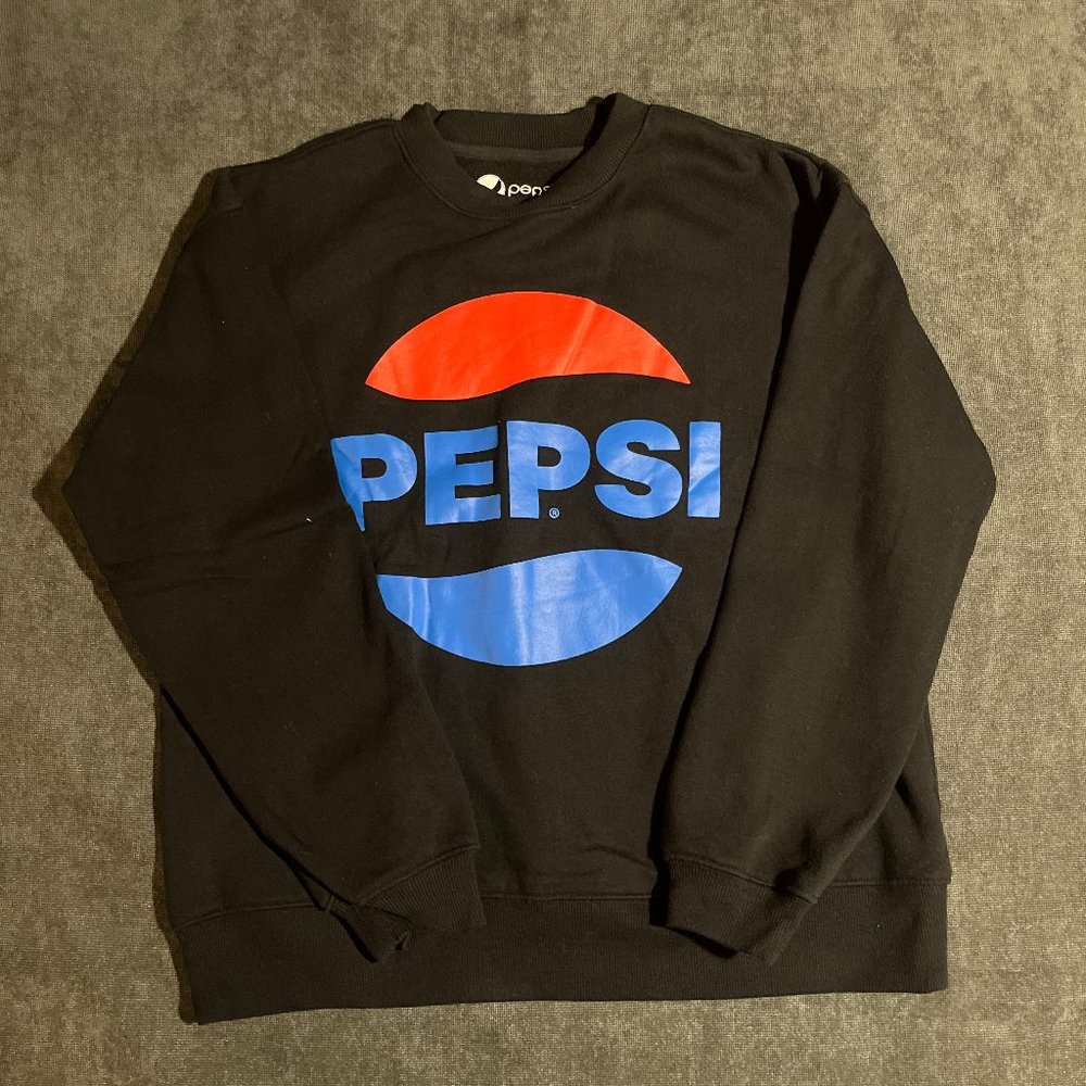 Pepsi Co Inc Black Logo Pullover Women's Medium